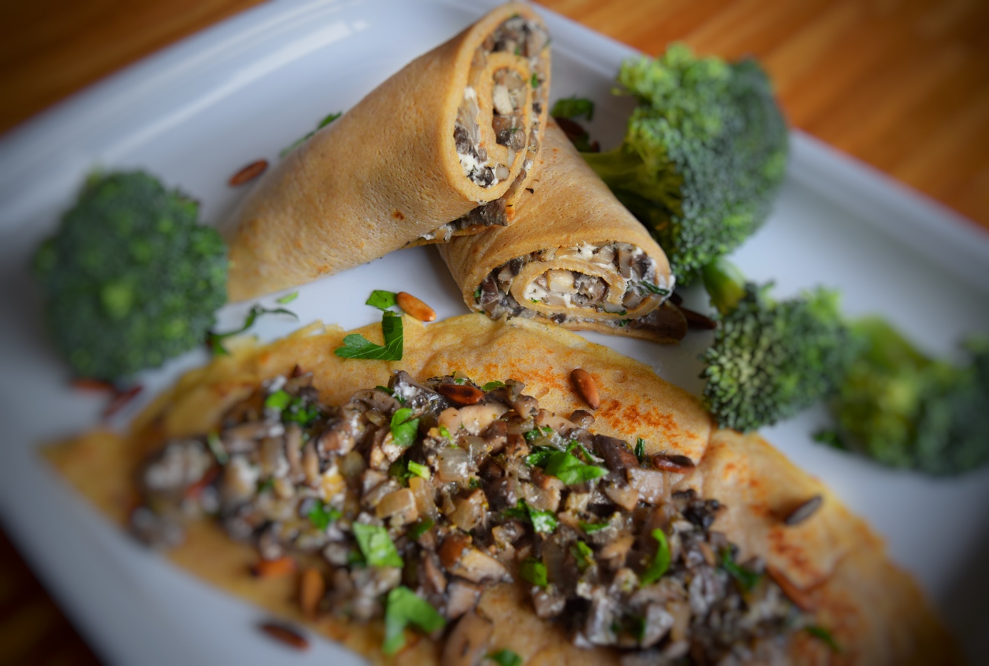 Herzhafte Pfannkuchen mit Brokkoli