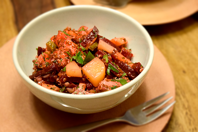 Quinoasalat mit Matjes