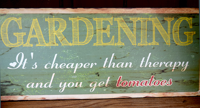 Gardening It´s cheaper than therapy and you get tomatoes