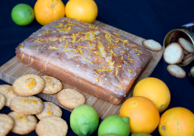 Orangenkuchen mit Orangen und Zitronen