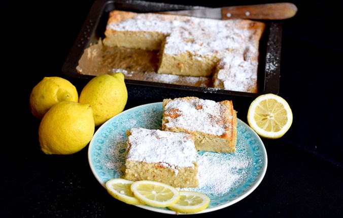 Dessertkuchen mit Zitronen