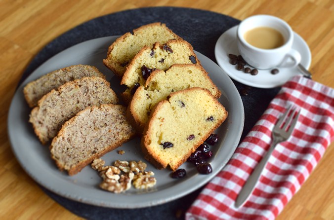 Apfel-Bananenkuchenstücke