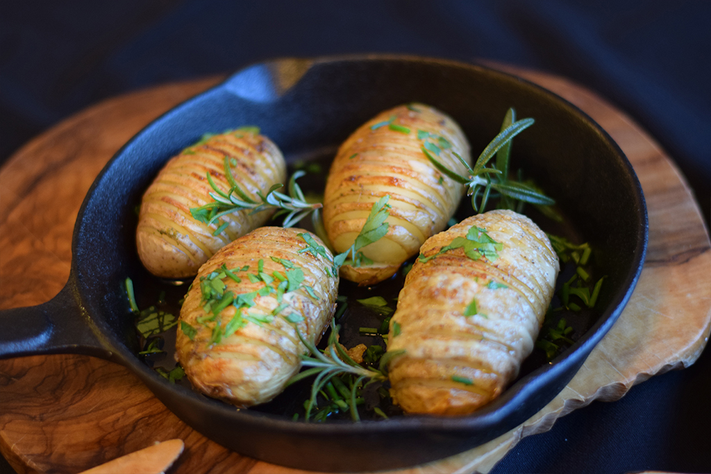 Gefächerte Kartoffeln