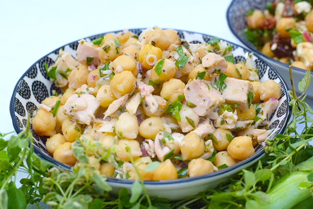 Kichererbsensalat mit Thunfisch