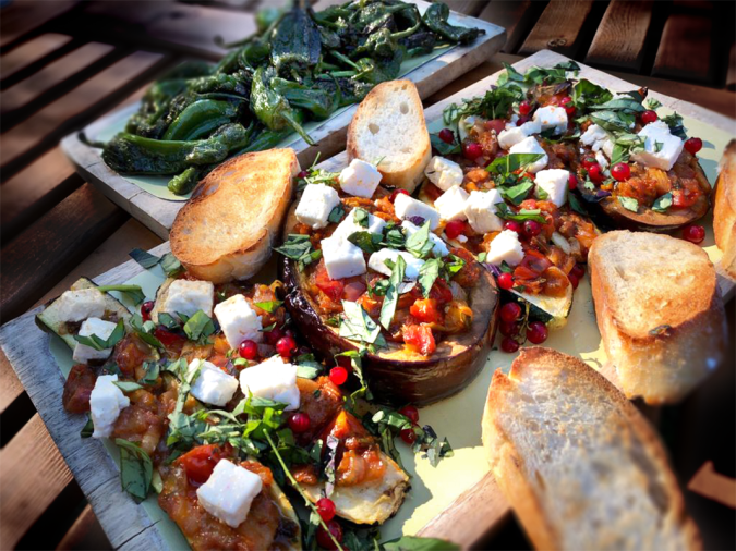 Auberginen und Zucchinis